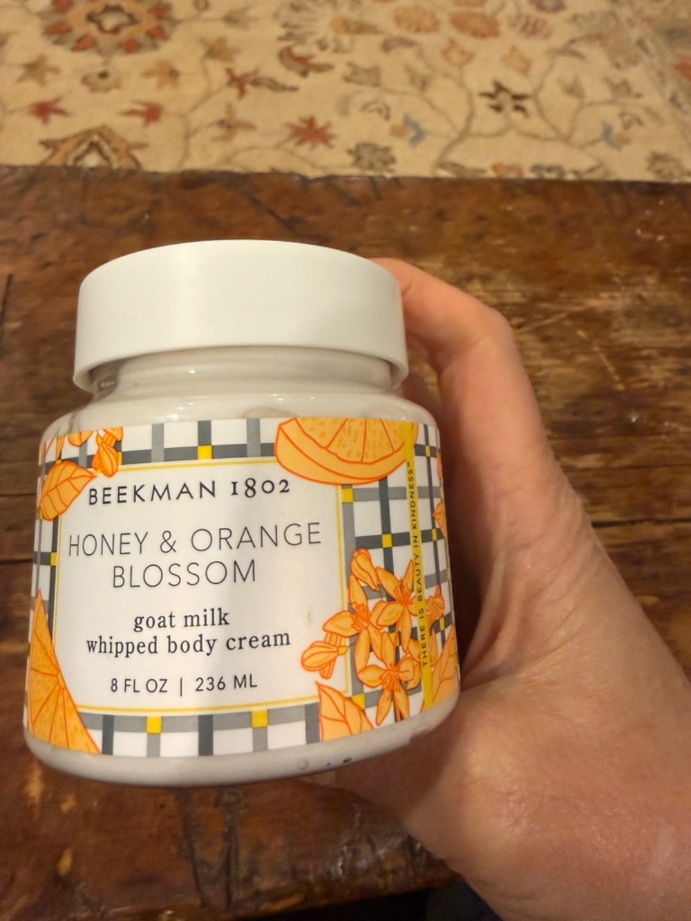 Beekman 1802 Honey & Orange Blossom Whipped Body Cream - White & Orange Label